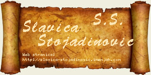 Slavica Stojadinović vizit kartica